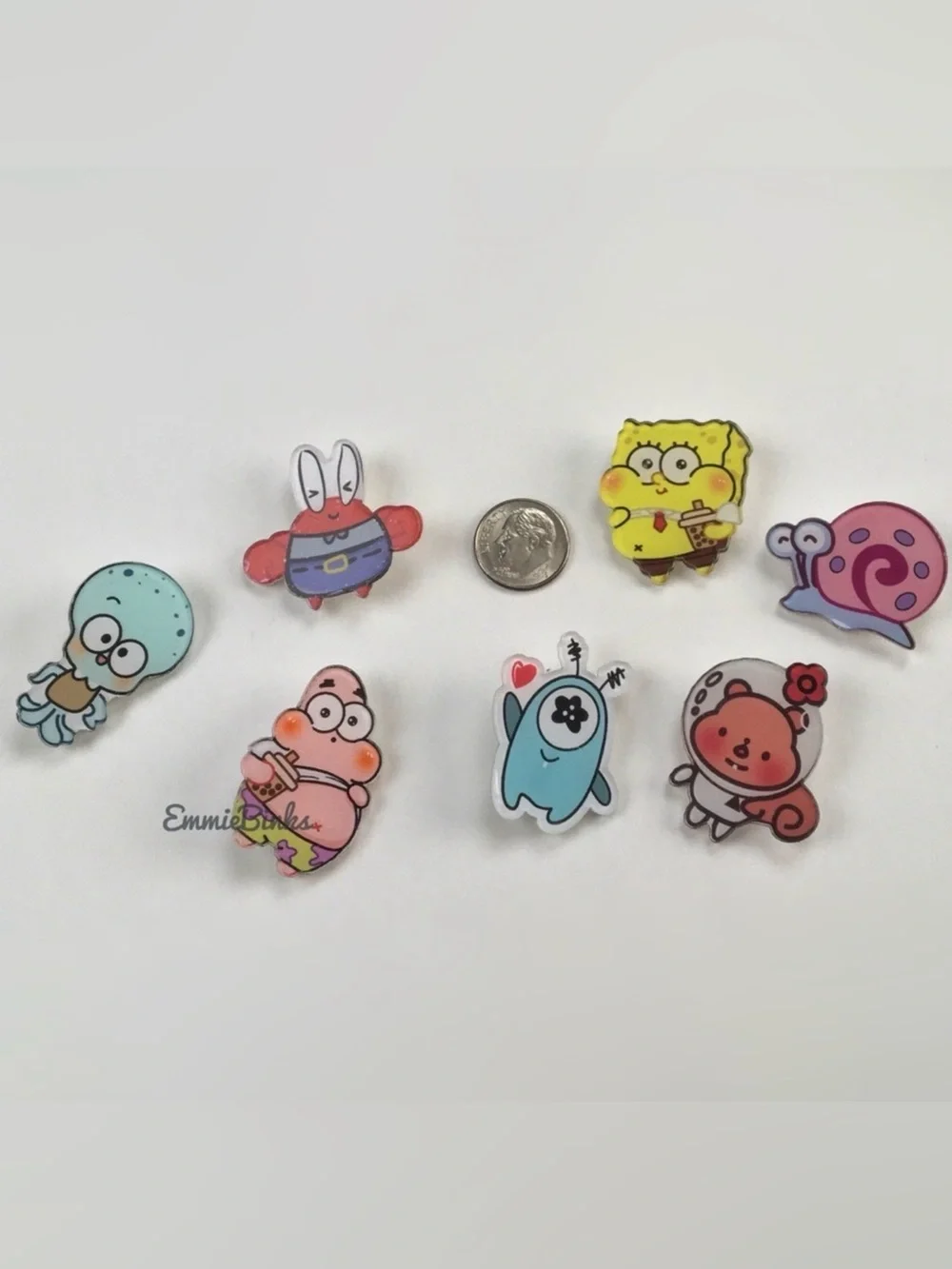 New Sponge Bob Square Pants Collectible Pin Set, Boba Patrick Brooch Cartoon - Picture 5 of 7